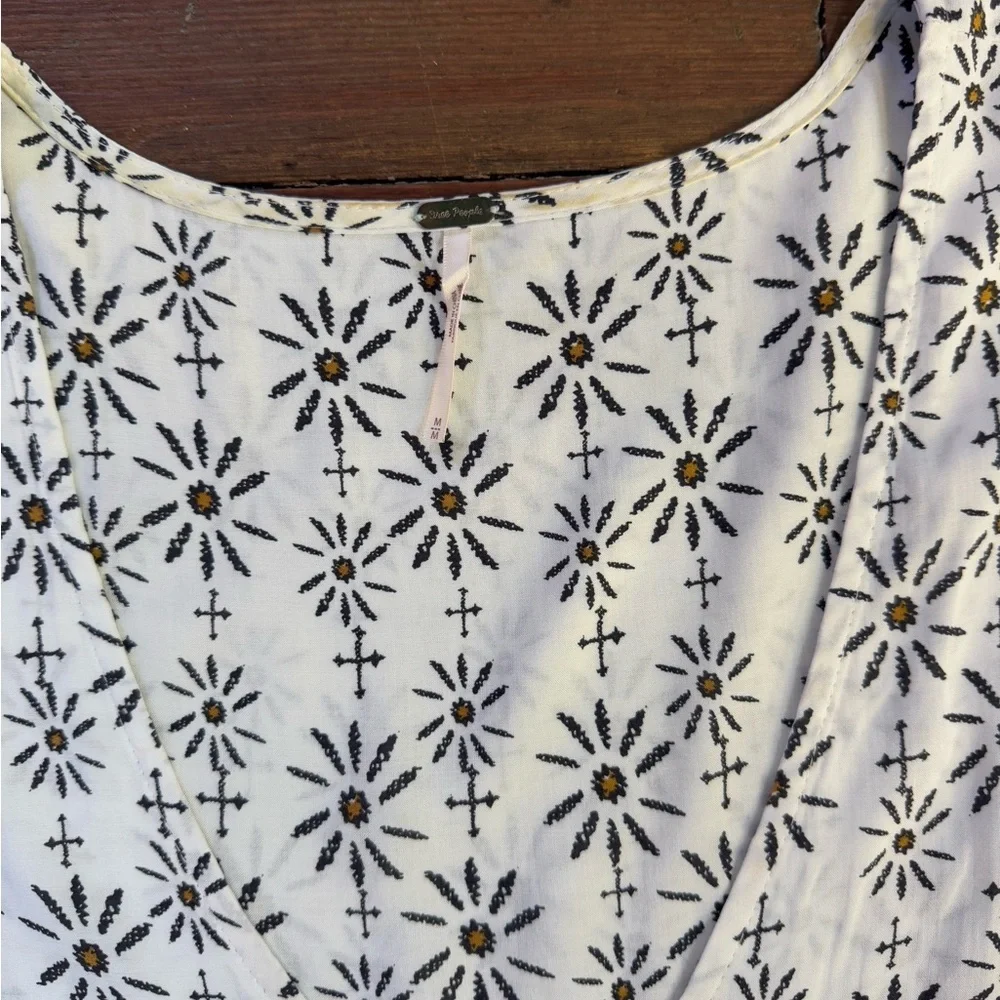 Free People Down By The Bay Plunging Tunic/Dress ~ Size Medium 💚🍄